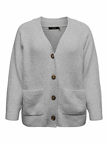 Vero Moda Curve Strickjacke "VMCBOOM LS V-NECK BUTTON CARDI NOOS CUR" günstig online kaufen
