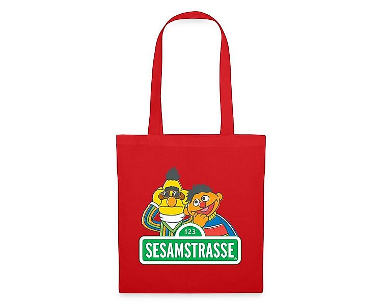 Spreadshirt Henkeltasche Sesamstraße Schild Ernie und Bert Stoffbeutel (1-t günstig online kaufen