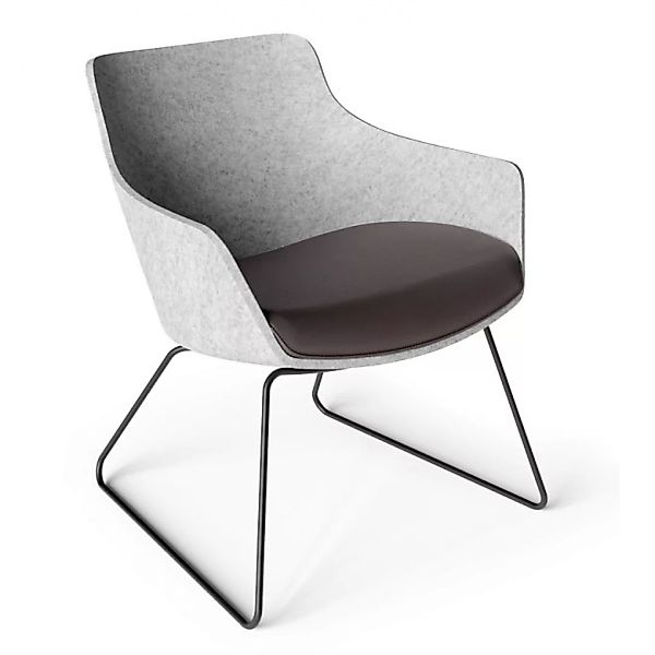 Klöber WOOOM (woo57) Sessel niedrig mit Kufengestell mit Seitenwangen günstig online kaufen