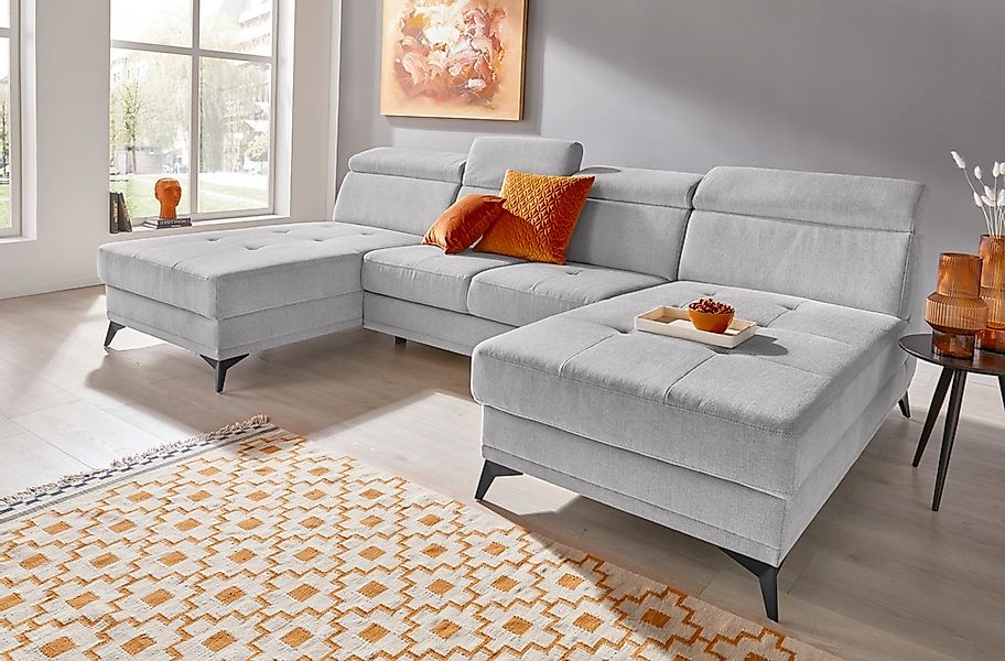 Home affaire "Cardiz U-Form" inkl.Kopfteilverstellung und Federkern wahlwei günstig online kaufen