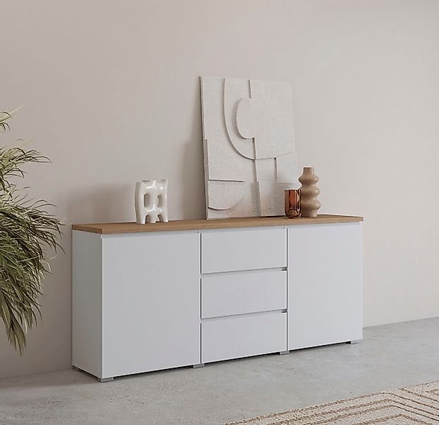 INOSIGN Sideboard »Modo, Breite 150 cm, moderne grifflose Kommode 2Türen/3 günstig online kaufen