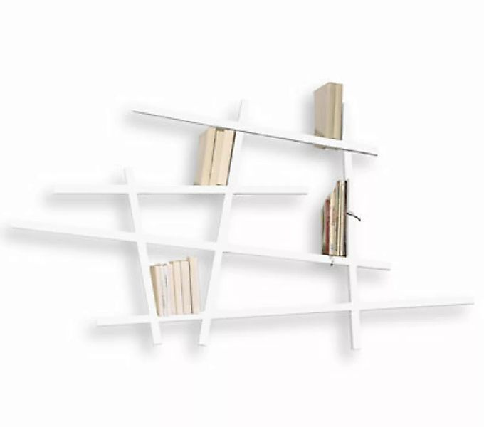 Bücherregal Mikado Small holz weiß farbig - kleines Modell - Compagnie - We günstig online kaufen