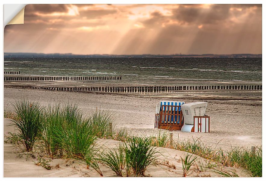 Artland Wandbild "Schwarzer Busch Strand auf Insel Poel", Strand, (1 St.), günstig online kaufen