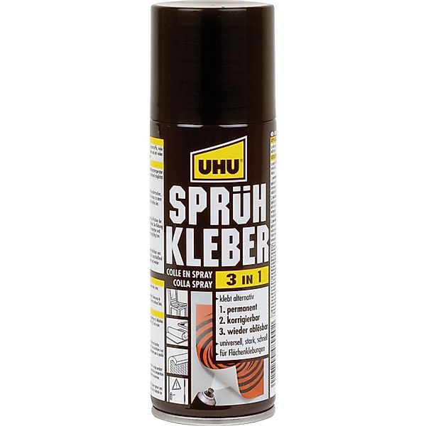 UHU Klebstoff UHU Sprühkleber 3 In 1 Dose Permanent Korrigierbar 200ml günstig online kaufen
