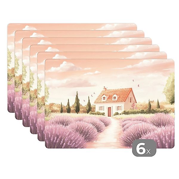 MuchoWow Platzset Lavendelfeld - Haus - günstig online kaufen