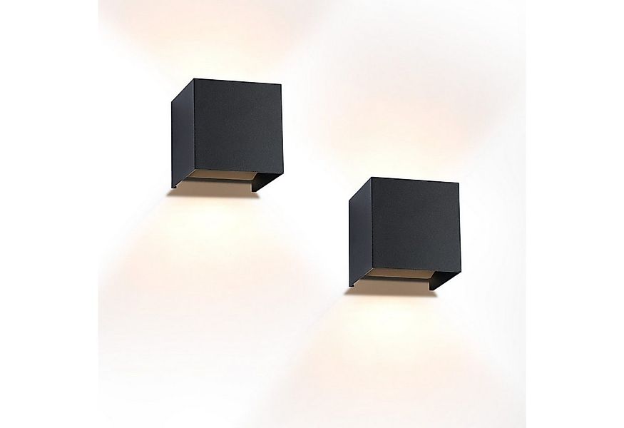 ZMH LED Wandleuchte Innen 2ER Außenwandleuchte Up Down Wand Leuchten Modern günstig online kaufen