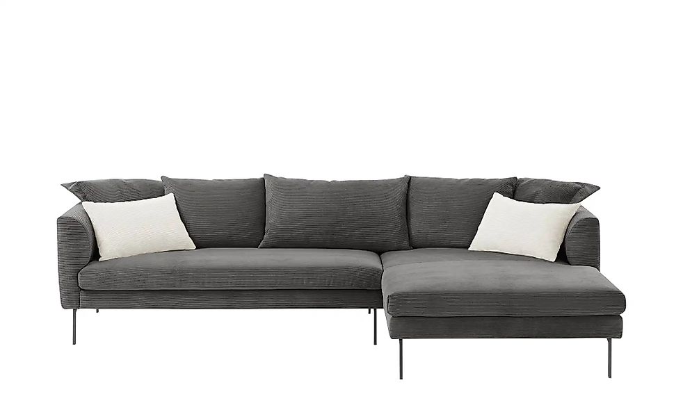 Gray & Jones Ecksofa aus Cord  ¦ grau ¦ Maße (cm): B: 284 H: 85 T: 178.0 Po günstig online kaufen