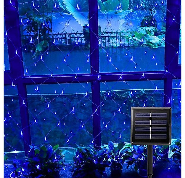 Rosnek LED-Lichternetz Solar Wasserdichte Mesh Lichterkette für Weihnachten günstig online kaufen