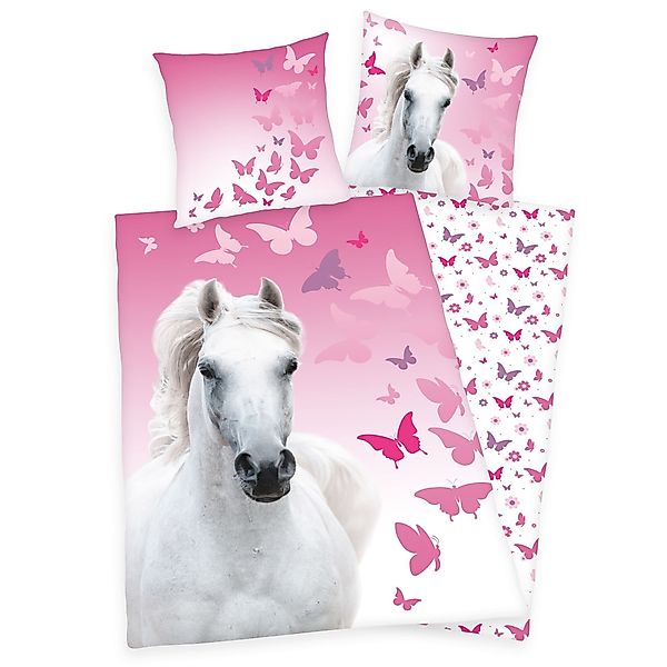 Herding Kinderbettwäsche Herding Bettwäsche mit Pferd günstig online kaufen