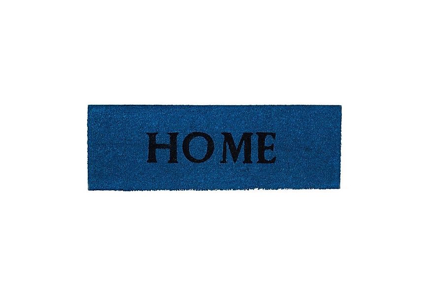 relaxdays Fußmatte schmal HOME, Höhe: 15 mm, blau günstig online kaufen