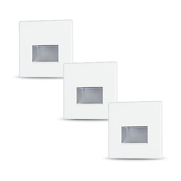 Paulmann "Set LED Wandeinbauleuchte Edge 3er-Set eckig 80x80mm 3x1,2W 3x50l günstig online kaufen