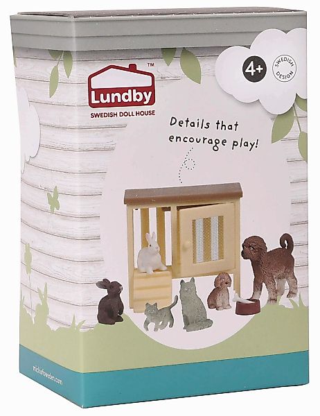 Lundby Puppenhausmöbel Puppenhauszubehör Haustierset (9 Teile, günstig online kaufen