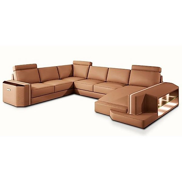 JVmoebel Ecksofa Wohnlandschaft Ledersofa Sofa Couch Polster Sitz Eck Garni günstig online kaufen