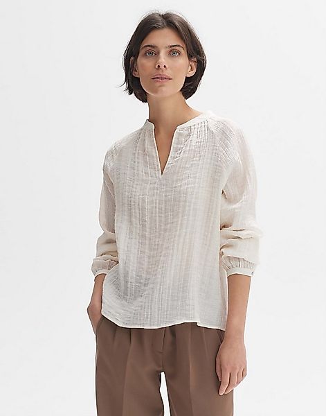 OPUS Langarmbluse Tunikabluse FERLINA Loose aus Viskose Leinen Mix günstig online kaufen