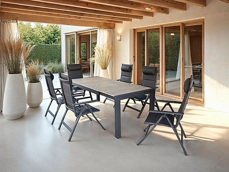 KONIFERA Garten-Essgruppe »»Melbourne«« Set, 7-tlg. Tischgruppe, 7 Stk. tlg günstig online kaufen