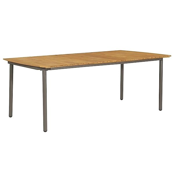 vidaXL Gartentisch 200x100x72 cm Massivholz Akazie und Stahl 47297 günstig online kaufen