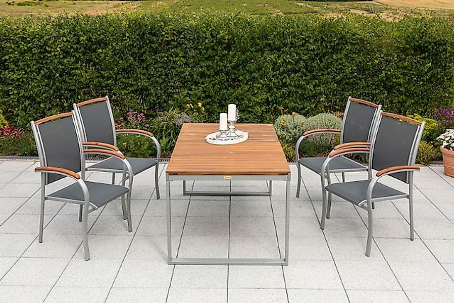 MERXX Garten-Essgruppe »»Siena«« Set, Pulverbeschichtetes Aluminiumgestell, günstig online kaufen