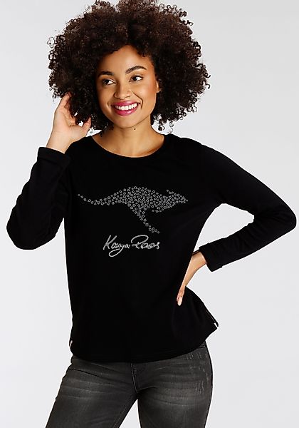 KangaROOS Sweatshirt Langarm, figurumspielend, unifarben, mit günstig online kaufen