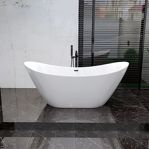 Bad Land Freistehende Badewanne IVAR 180x80 + Ablauf günstig online kaufen