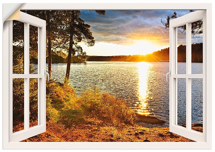 Artland Wandbild »Sonnenuntergang im Algonquin Park«, Fensterblick, (1 St.) günstig online kaufen