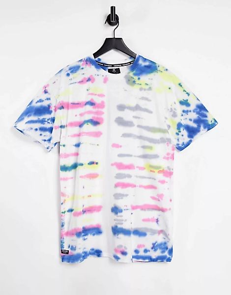 Threadbare – Oversize-T-Shirt mit Batikmuster in Regenbogenfarben-Mehrfarbi günstig online kaufen