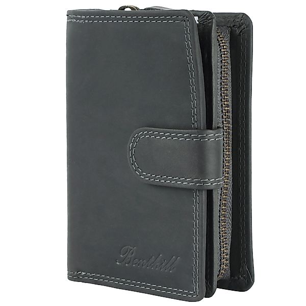 Benthill Geldbörse Damen Echt Leder RFID Portemonnaie Vintage Mittelgroß Po günstig online kaufen