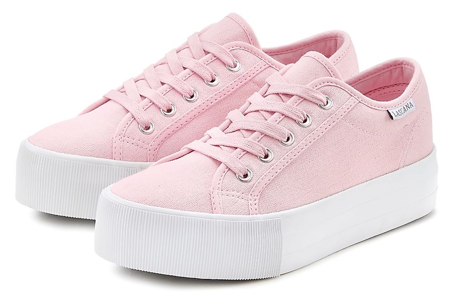 LASCANA Sneaker Schnürhalbschuh, Freizeitschuh aus Textil günstig online kaufen