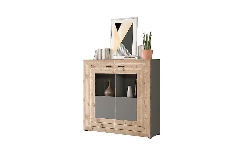 Highboard  Fosso ¦ grau ¦ Maße (cm): B: 120 H: 117 T: 37.0 Kommoden & Sideb günstig online kaufen