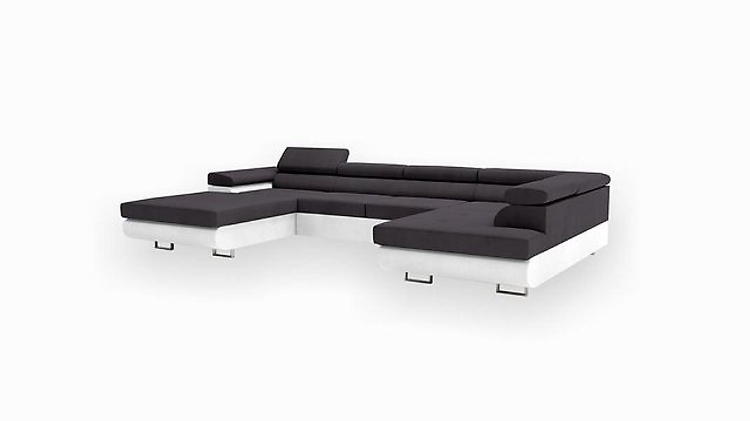 Goldstoff Wohnlandschaft RELAX U Ecksofa mit Schlaffunktion, Kunstleder & S günstig online kaufen