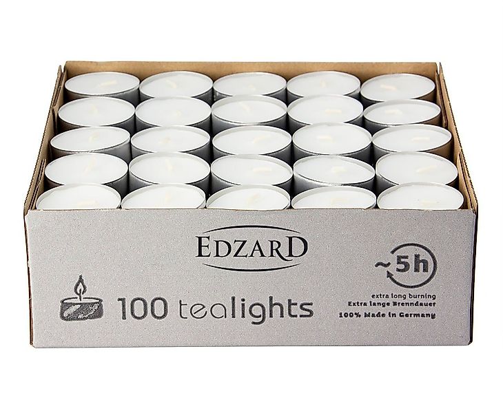 EDZARD Teelicht Teelichter 100 Stück (Set, 100 Stück), Aluminiumhülle, Mark günstig online kaufen