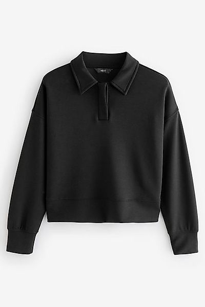 Next Langarm-Poloshirt Fließendes, elegantes Polo-Sweatshirt mit günstig online kaufen