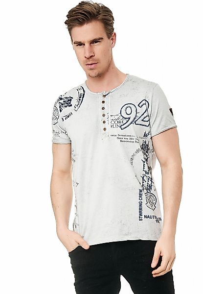 Rusty Neal T-Shirt mit seitlichem Print günstig online kaufen