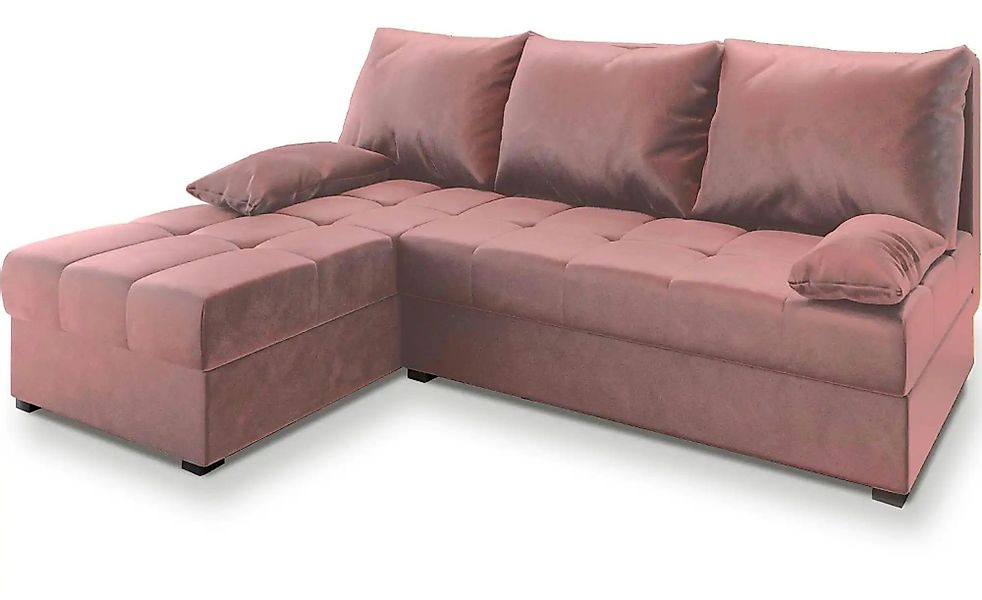 MASSENO Ecksofa mit Schlaffunktion Rita ¦ rosa/pink ¦ Maße (cm): B: 200 H: günstig online kaufen