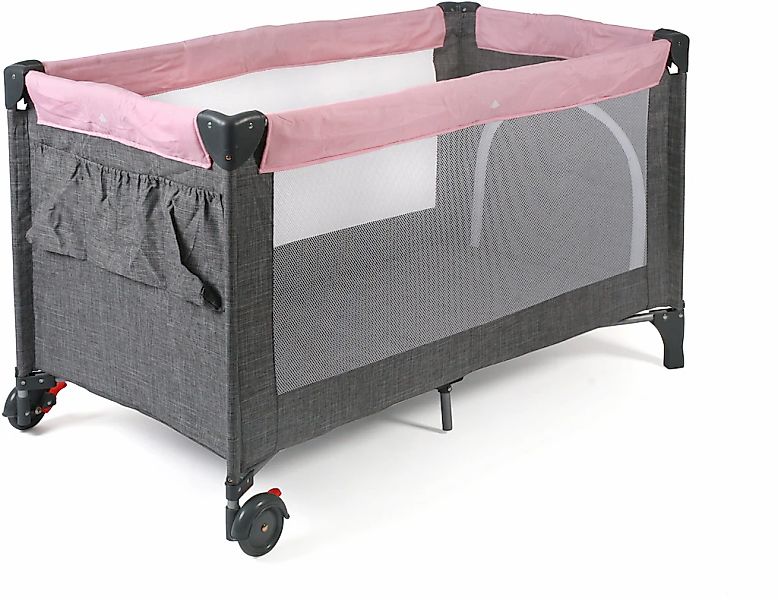 CHIC4BABY Baby-Reisebett »Luxus, Melange Rosa«, inkl. Transporttasche günstig online kaufen