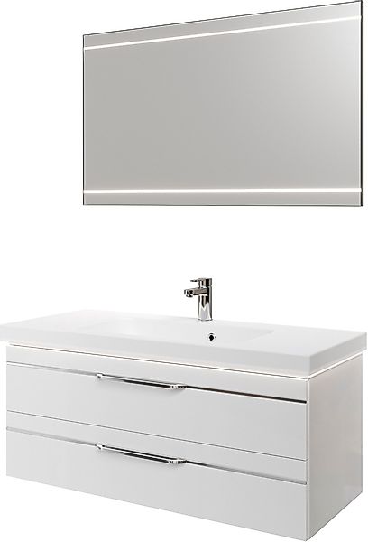 Saphir Badmöbel-Set »Balto 2-teilig Mineralmarmor-Waschtisch mit LED-Spiege günstig online kaufen