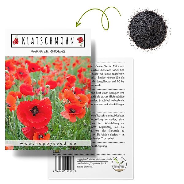 HappySeed Blumensamen Klatschmohn Samen - Papaver günstig online kaufen