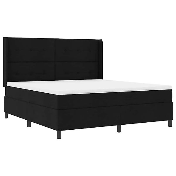 vidaXL LED Boxspringbett mit Matratze Schwarz 180 x 200 cm Stoff 3343520 günstig online kaufen
