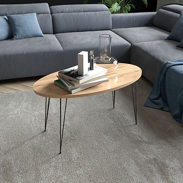 en.casa Couchtisch, »Skævinge« Sofatisch oval 43 günstig online kaufen