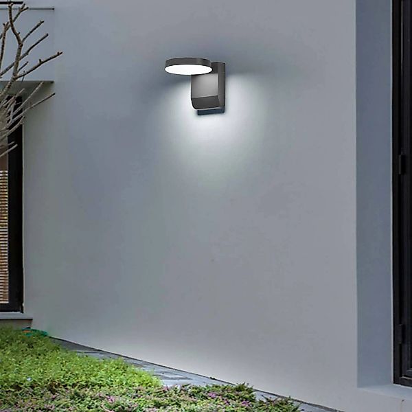 LED-Wandlampe CMD 9082, anthrazit, Breite 16 cm, CCT, IP54 günstig online kaufen