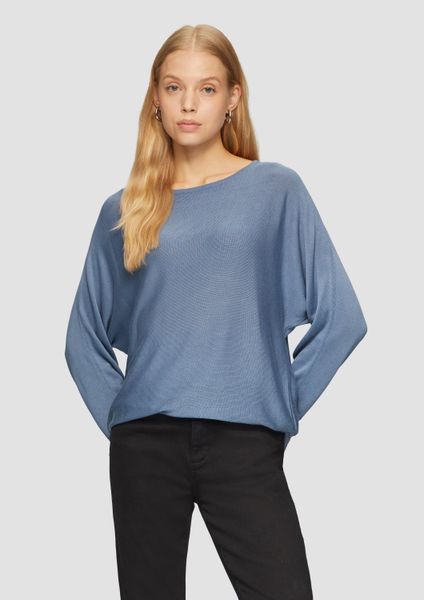 QS Longpullover Strickpullover Strickpullover mit Fledermausärmeln günstig online kaufen