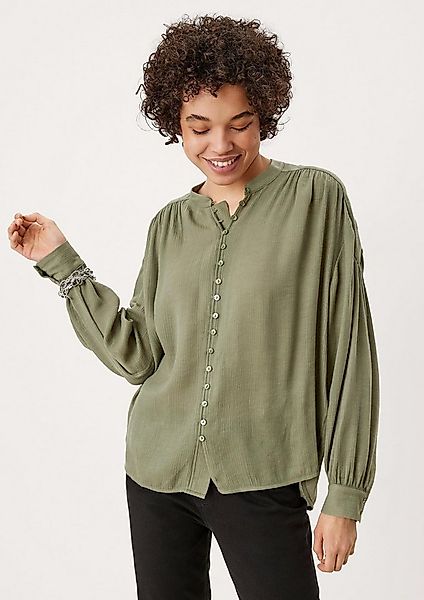 QS Langarmbluse Bluse Crêpebluse aus Viskosemix günstig online kaufen
