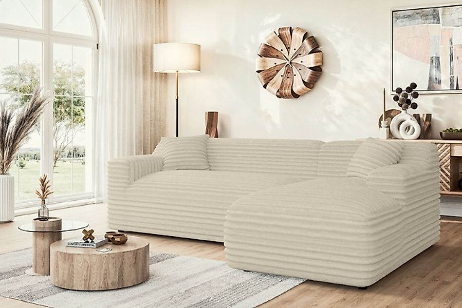 Home affaire Ecksofa »LILLIANA Designsofa, L-Form mit Recamiere rechts/link günstig online kaufen