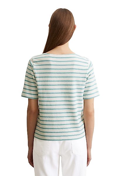 Marc O'Polo T-Shirt geringelt, U-Boot-Ausschnitt, gerade günstig online kaufen