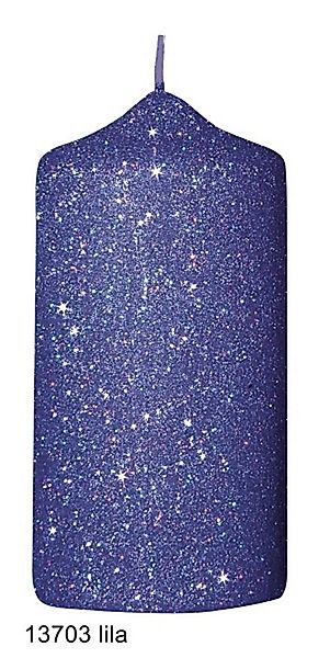 Kopschitz Kerzen Adventskerze Glamour Glitter Stumpenkerzen Lila 120 x Ø 60 günstig online kaufen