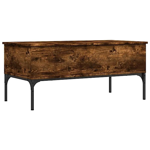vidaXL Couchtisch Räuchereiche 100x50x45 cm Holzwerkstoff und Metall 845413 günstig online kaufen