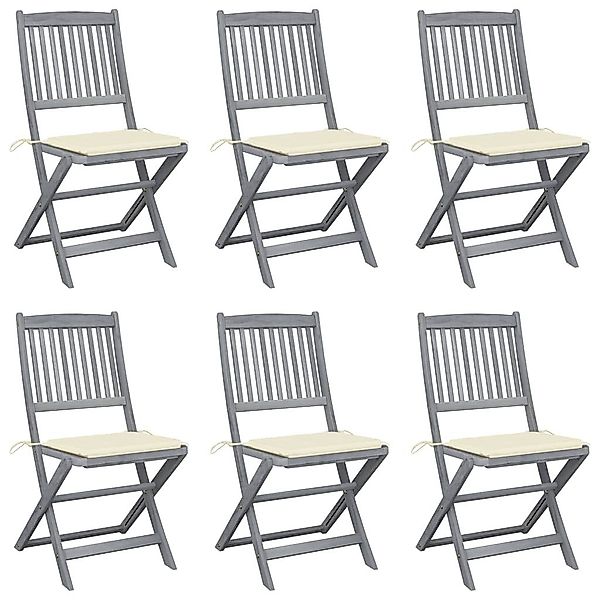 vidaXL Gartenstuhl Klappbare Gartenstühle 6 Stk. günstig online kaufen