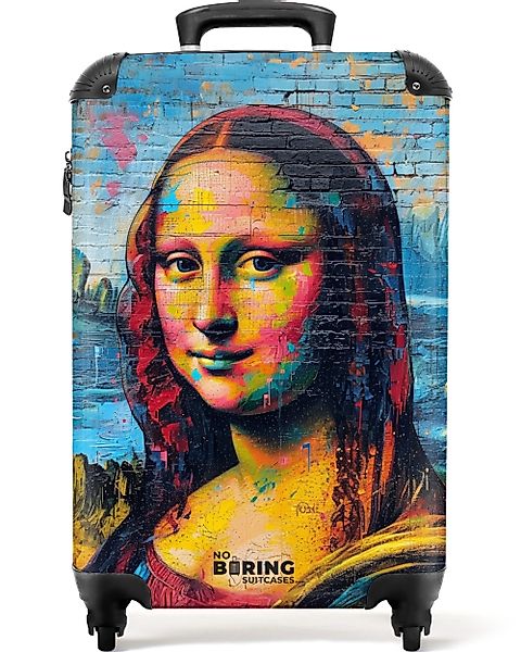 NoBoringSuitcases.com© Hartschalen-Trolley Bunte Mona Lisa im günstig online kaufen