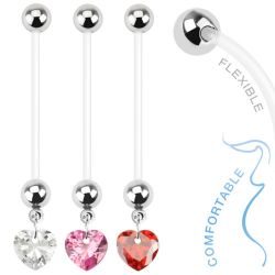 Taffstyle Bauchnabelpiercing Piercing Bioflex Schwangerschaft Herz, günstig online kaufen