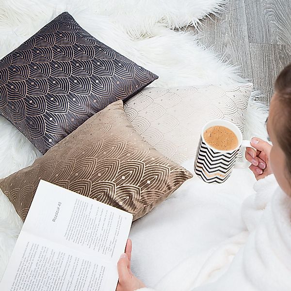 Design91 Kissenbezug AGNES, Glamouröse Kissenbezüge, elegante Sofakissen, g günstig online kaufen