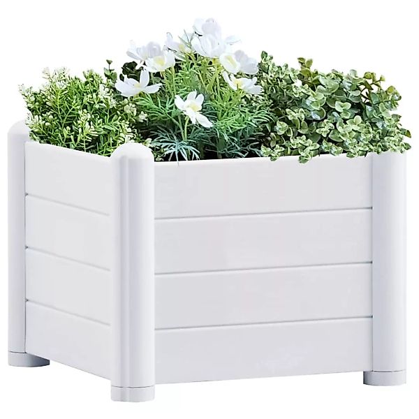Garten-hochbeet Pp Weiß 43x43x35 Cm günstig online kaufen
